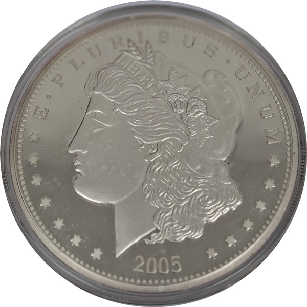 2005 1LB 999 fine Silver ROUND - USA MORGAN